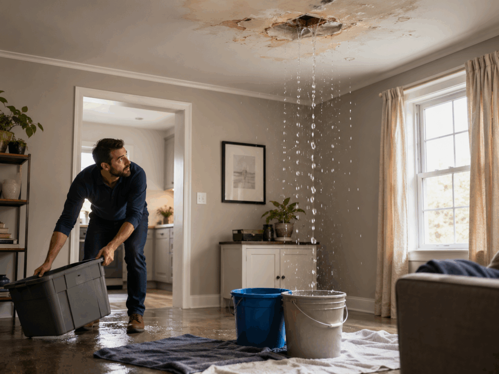 How can you reduce water damage after a burst geyser