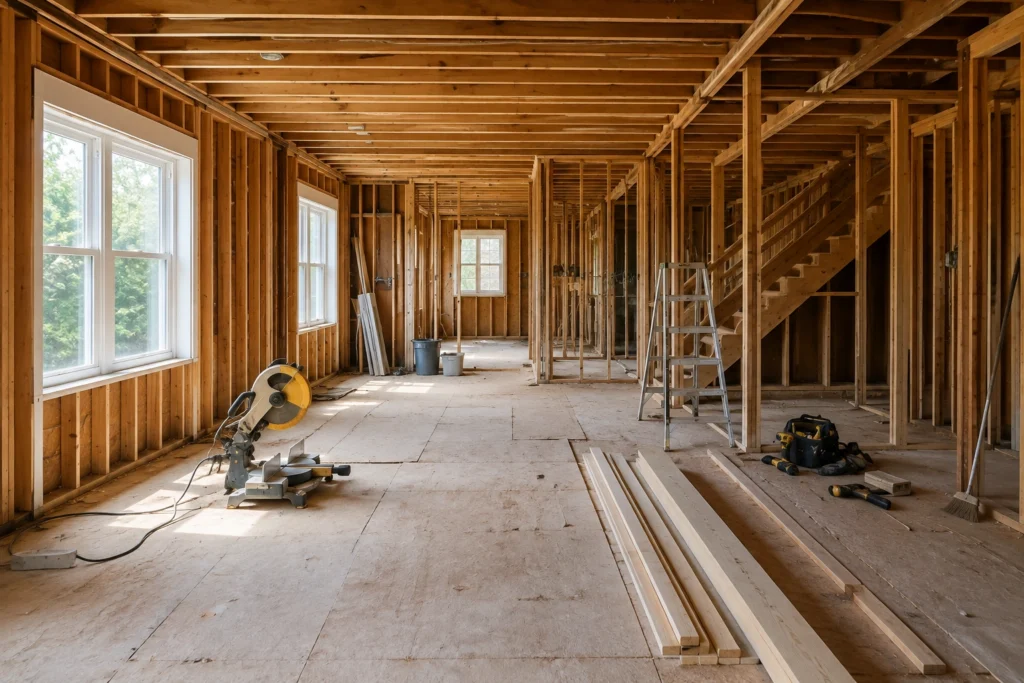 home renovations project being planned and completed