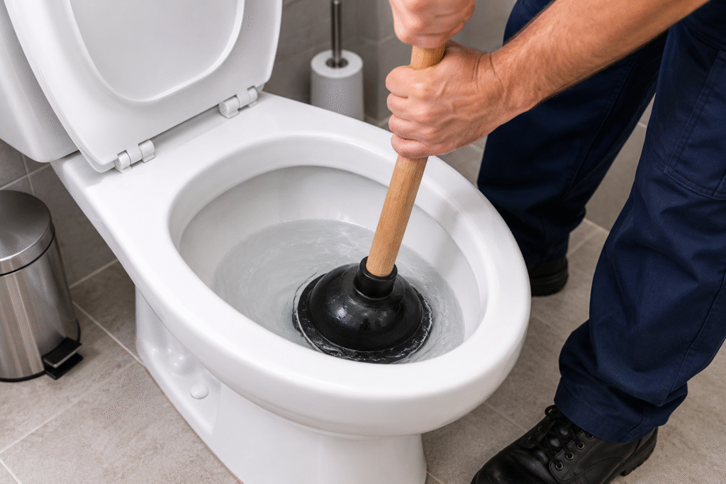 blocked toilet